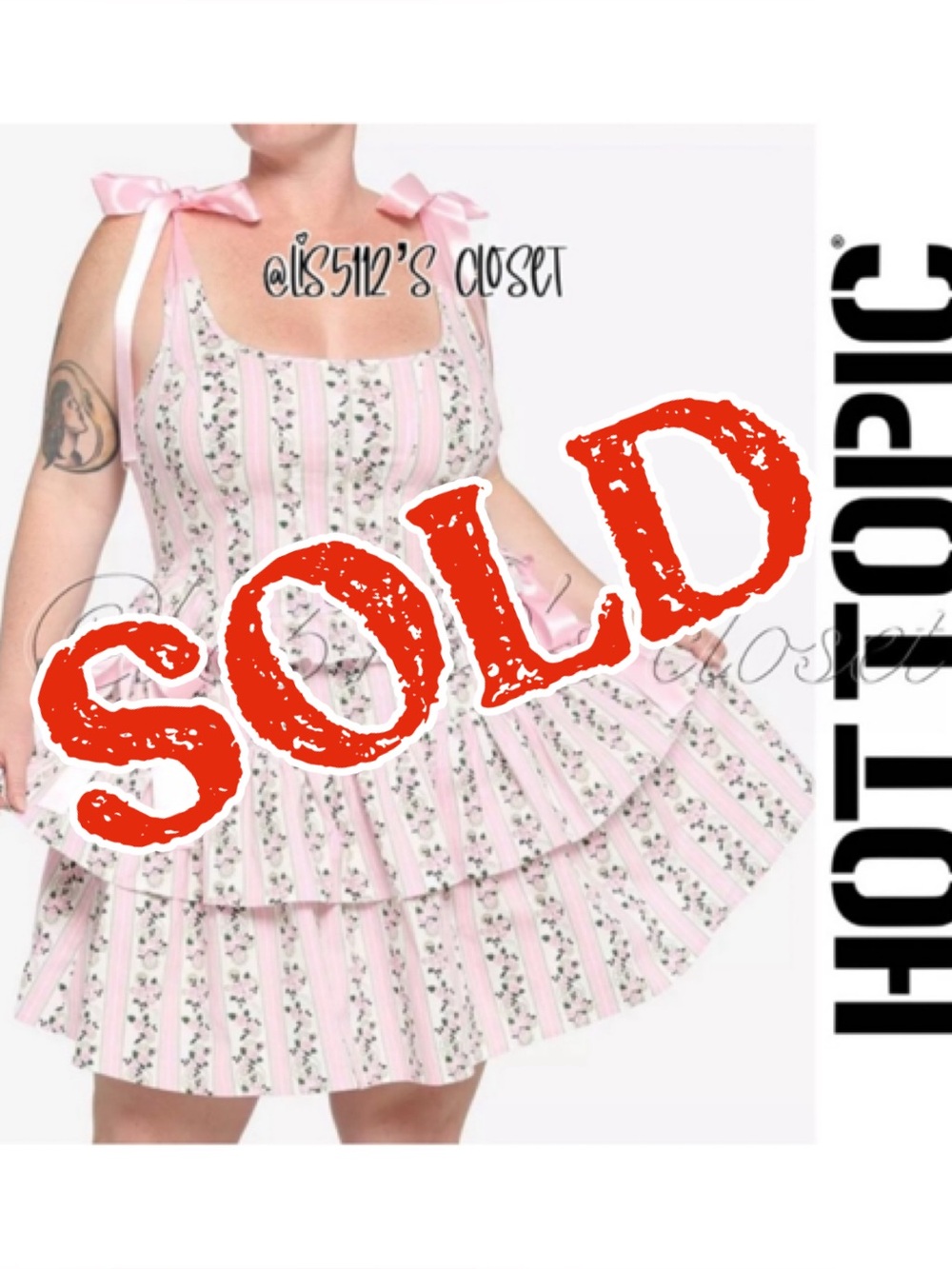 SET Hot Topic Pink Roses & Gears Coquette Steampunk Corset Top & Ruffle Skirt 3X